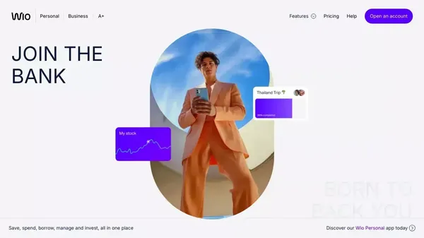 Wio | Personal - Landing design inspiration