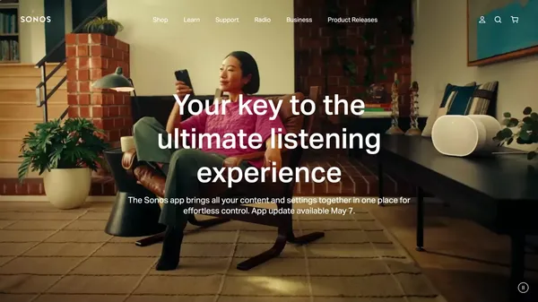 S2: The Sonos OS and Controller App | Sonos - Landing design inspiration