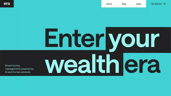 AI to make more of your money | Era - Landing design inspiration