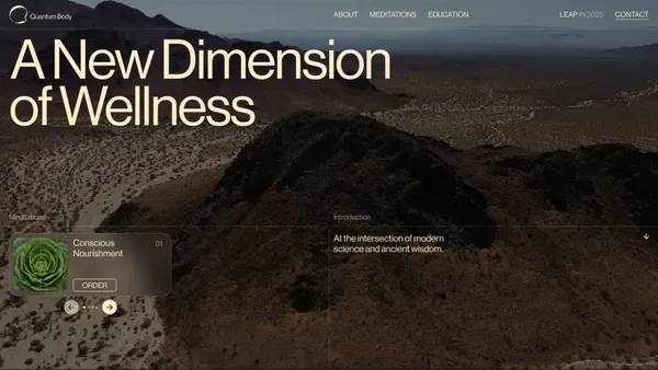 Quantum Body - A New Dimension of Wellness - Landing design inspiration
