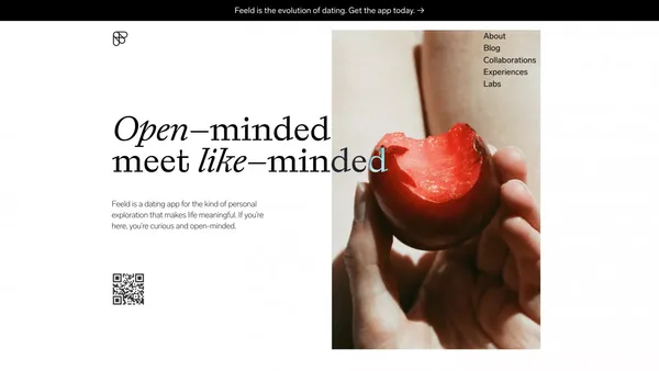 Dating app for the open–minded to meet like–minded | Feeld - Landing design inspiration