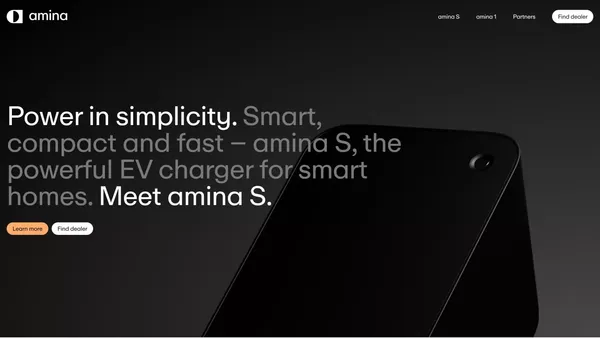 Amina charging - Landing design inspiration