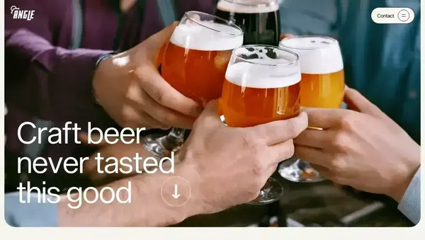 Angle Brewery | High-Quality Brews for Beer Lovers - Landing design inspiration