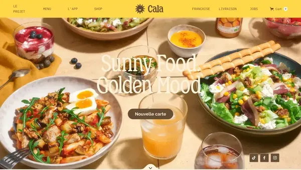 CALA - Du Soleil Dans Vos Assiettes - Landing design inspiration