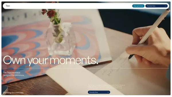 Taya - Intelligent Jewelry - Landing design inspiration