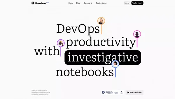 Fiberplane - Collaborative Notebooks for debugging your infrastructure - Landing design inspiration