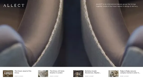 Allect | International Design Group - Landing design inspiration