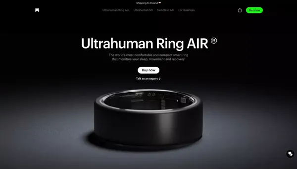 Ultrahuman. Real-time nutrition and fitness tracking. - Landing design inspiration