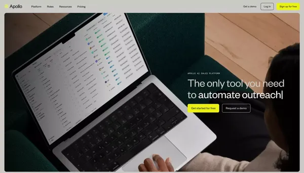 B2B Sales Platform Powered by AI | Apollo - Landing design inspiration