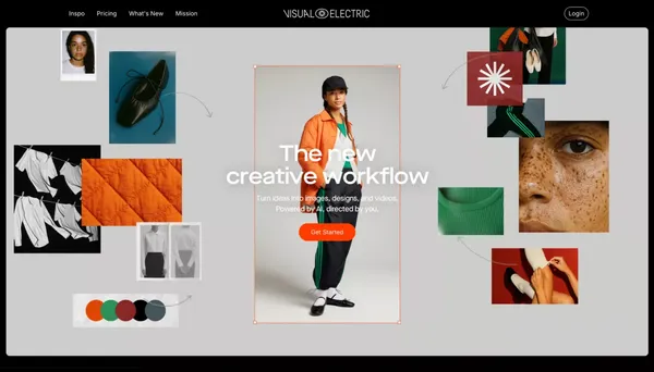 Visual Electric - Generate AI Images & Videos - Landing design inspiration