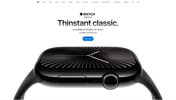 Apple Watch Series 10 - Apple - Landing design inspiration
