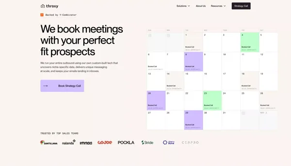 throxy - Landing design inspiration