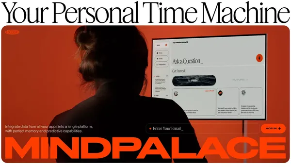 MindPalace - Your Personal Time Machine - Landing design inspiration