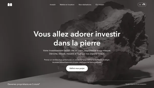 Masteos : le temple de l'investissement locatif clés en main - Landing design inspiration