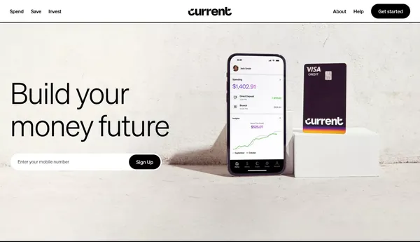 Current | Future of Banking - Landing design inspiration