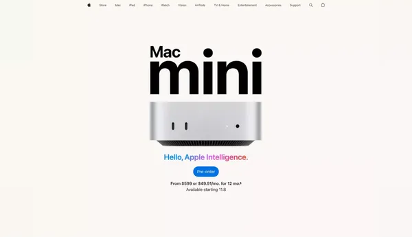 Mac mini - Apple - Landing design inspiration
