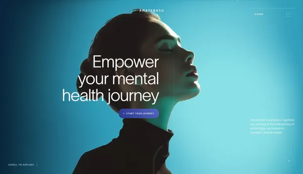Amaterasu - Empower your mental health journey - Landing design inspiration