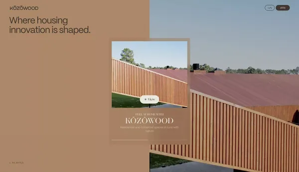 Kozowood - In balance with nature - Landing design inspiration