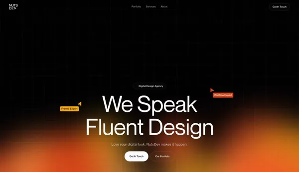 NutsDev - Digital Design Agency - Landing design inspiration