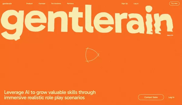 Gentlerain - Landing design inspiration