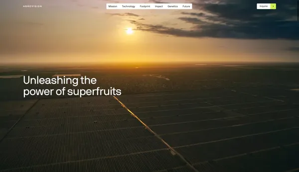 Agrovision - Landing design inspiration