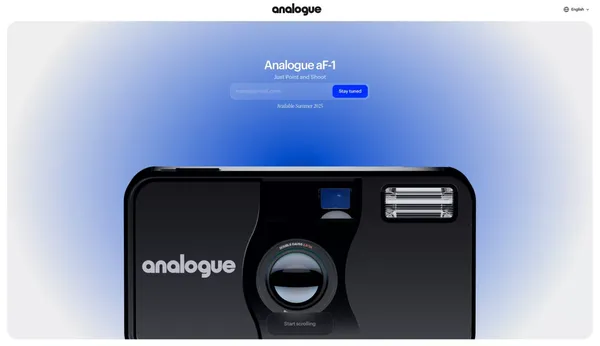 Analogue aF-1 | Just point and shoot. - Landing design inspiration