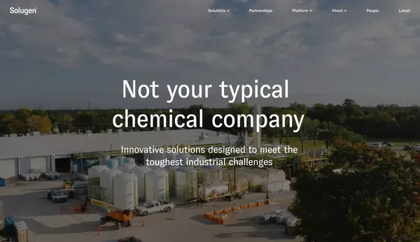 Solugen - Landing design inspiration