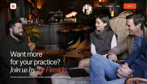 Fireside | Empowering Pediatric Dentists with Community & Resources - Landing design inspiration