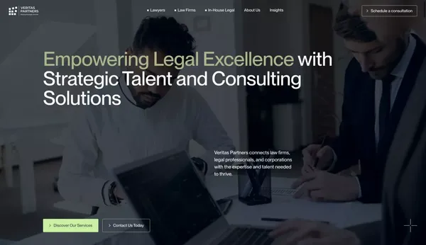 Veritas Partners - Empowering Legal Excellence - Landing design inspiration