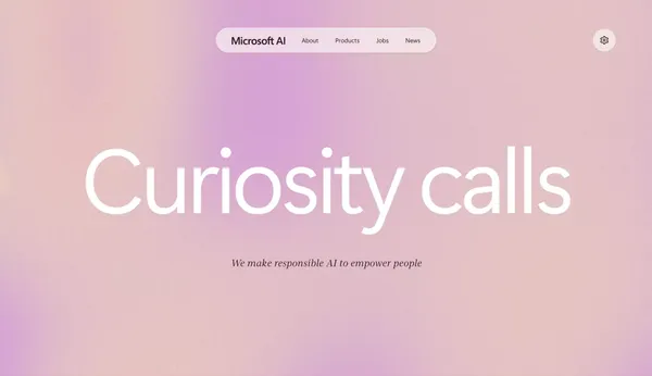 Microsoft AI - Landing design inspiration