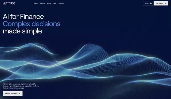 Altitude — AI for Finance‍ Complex Decisions‍ Made Simple - Landing design inspiration