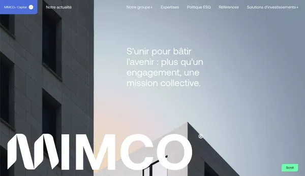 MIMCO capital - Landing design inspiration