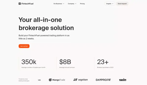 FintechFuel: All-In-One White Label Brokerage Platform - website design inspiration