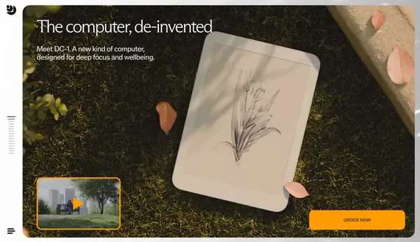 Daylight | A More Caring Computer - Landing design inspiration