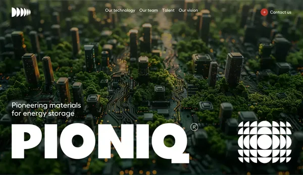 Pioniq Technologies - Pioneering materials for energy storage - Landing design inspiration