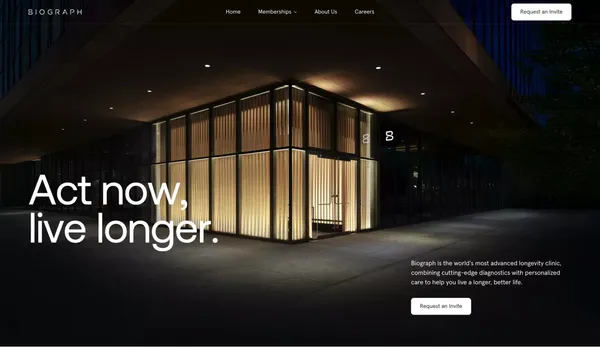 Biograph - Landing design inspiration