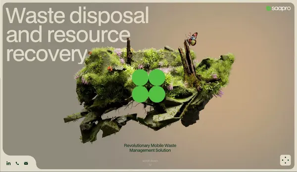 Saapro – Revolutionary Mobile Waste Management Solution - Landing design inspiration