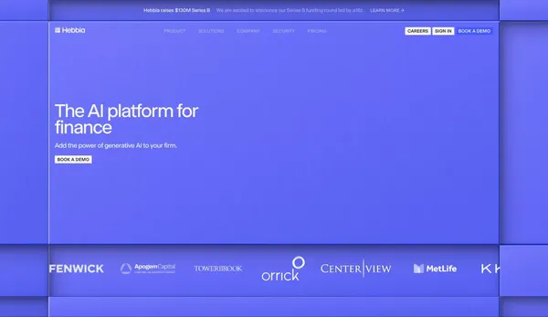 Hebbia - Landing design inspiration