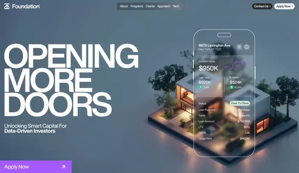 Foundation | Real Estate Investment - Landing design inspiration