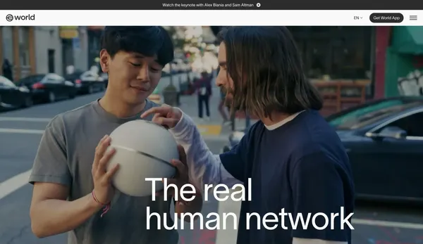 World - The real human network. - Landing design inspiration