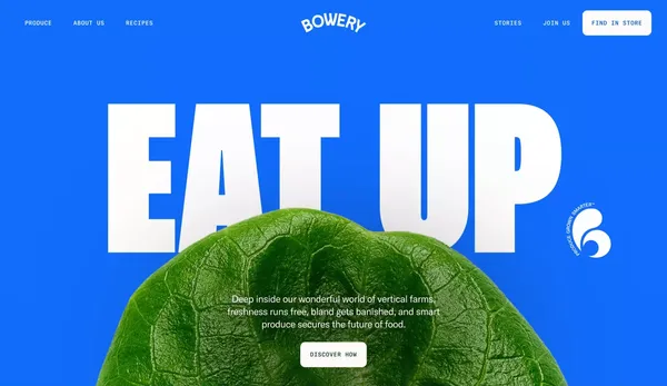 Bowery - Landing design inspiration