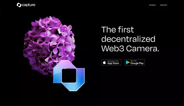 Capture App | The First Decentralized Web3 Camera - Landing design inspiration