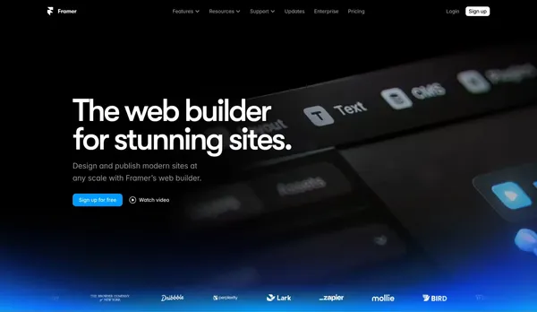 Framer - The internet is your canvas - Landing design inspiration