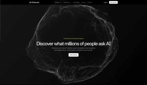 Conversation Explorer - Profound - Landing design inspiration