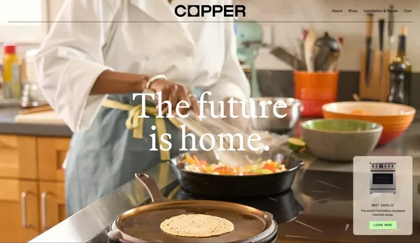Copper - Battery-Equipped Appliances - Landing design inspiration