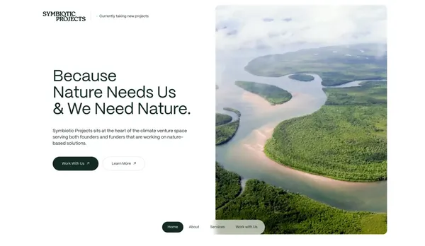 Symbiotic Projects - Landing design inspiration