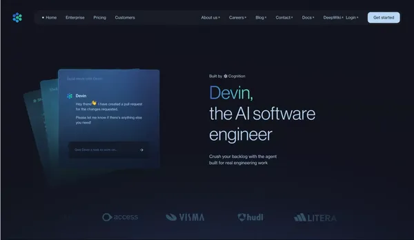 Devin - Landing design inspiration