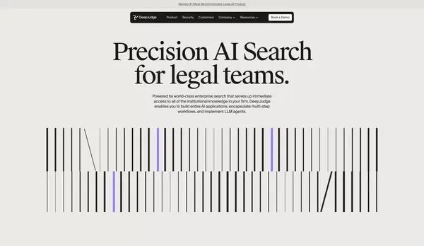 DeepJudge - Precision AI Search for legal teams - Landing design inspiration