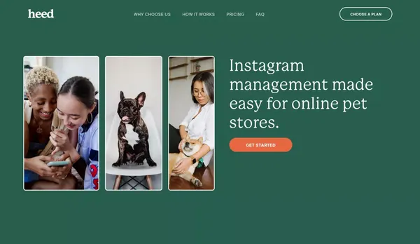 weareheed.co – Instagram management made easy for online pet stores. - Landing design inspiration