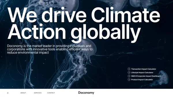 Doconomy – Impact Applied™ - Landing design inspiration
